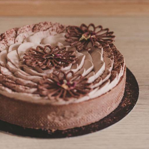 Tarte fleur de chocolat noisette