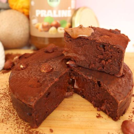 Fondant chocolat praliné au tofu soyeux 