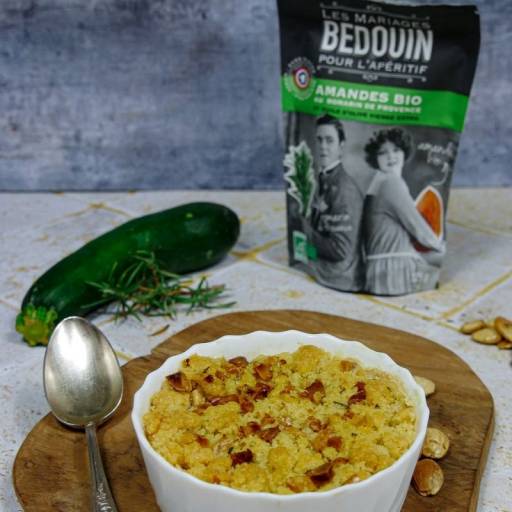 Crumble courgette chèvre romarin