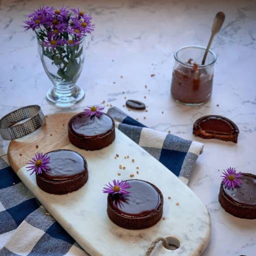 Tartelette praliné caramel chocolat