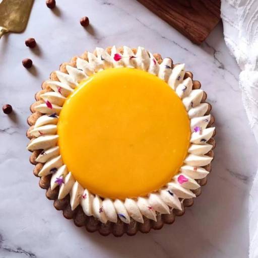 Tarte renversée citron noisette praliné
