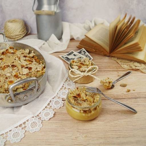 Crumble pomme poire amande