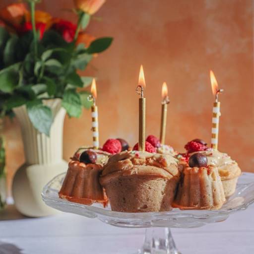 Muffins d'anniversaire amande pomme