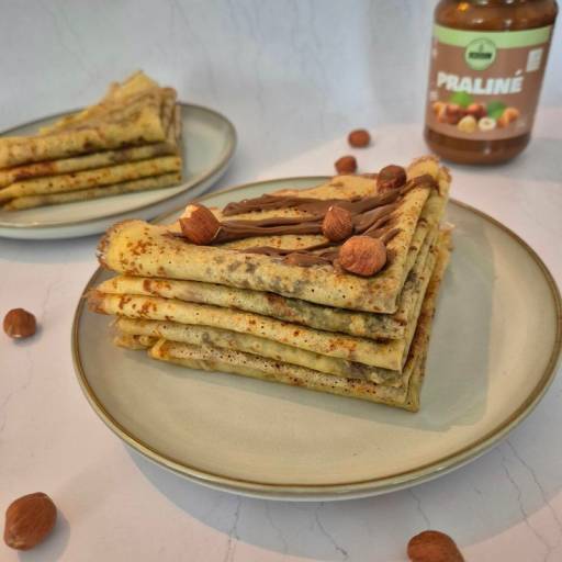 Crêpes au praliné et noisettes