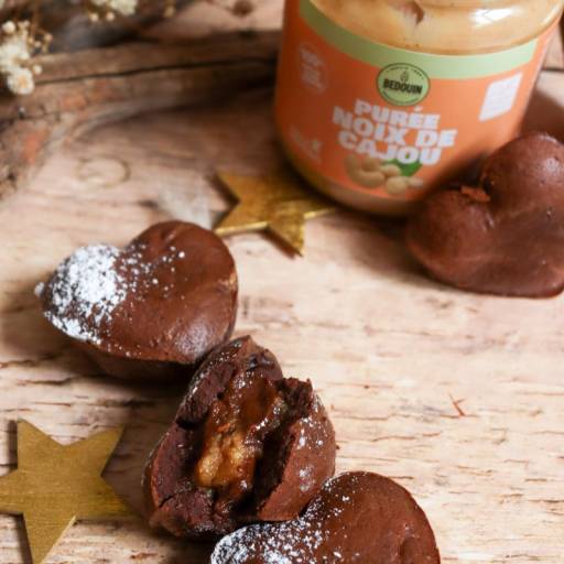 Bouchées chocolat coeur cajou