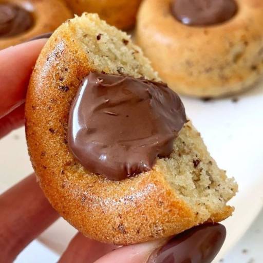 Financiers à la noisette cœur pâte à tartiner