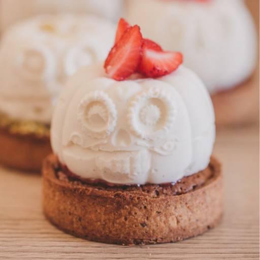 Tartelettes Halloween pistache fraise framboise vanille