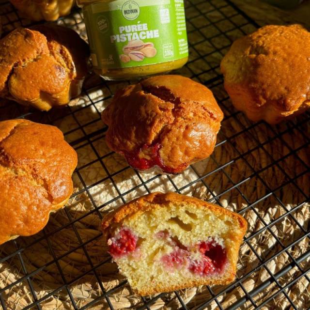 Muffin pistache framboise