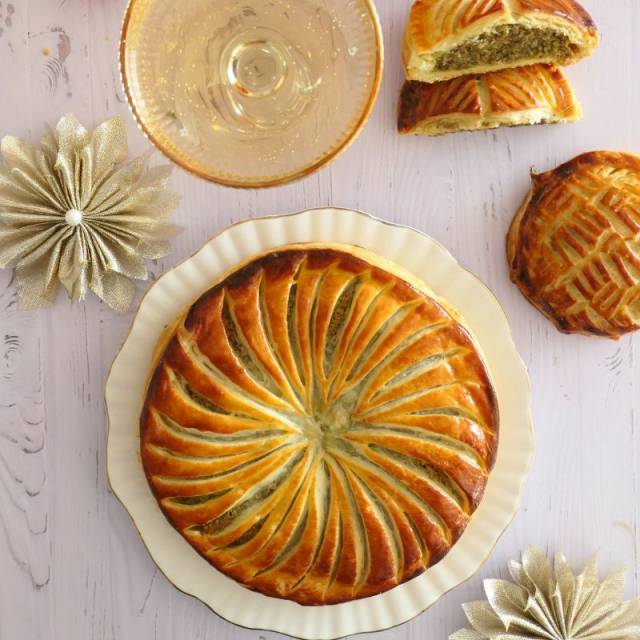 Galette des rois pistache fleur d'oranger