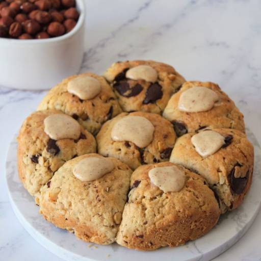 Cookie géant à la pâte à tartiner noisette chocolat blanc