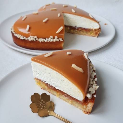 Tarte Saint Valentin Amande Vanille Caramel Poire